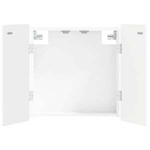 vidaXL Dartbrettskap ZWOLLE Hvit 52,5 x 10,5 x 57,5 cm Konstruert tre