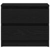 vidaXL Nattbordskap 2 pcs Svart Eik 50 x 40 x 43,5 cm Konstruert tre