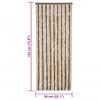 vidaXL Fluegardin m&oslash;rkebrun og beige 56x185 cm chenille