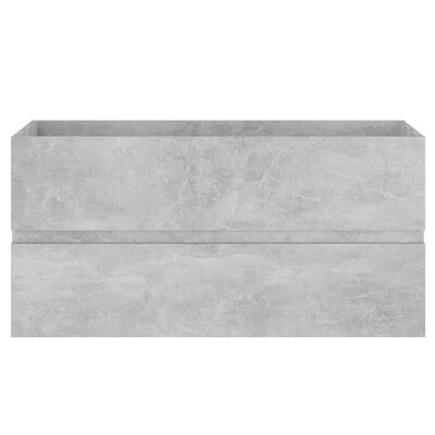 vidaXL Servantskap betonggrå 90x38,5x45 cm sponplate