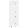 vidaXL Highboard hvit 34,5x34x180 cm konstruert tre