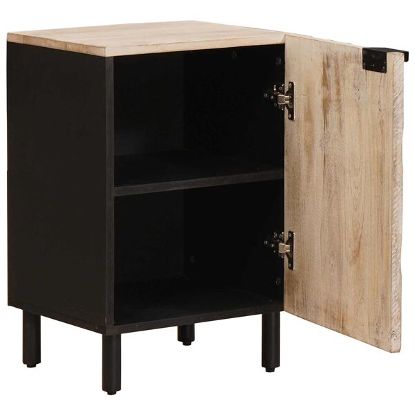 vidaXL Baderomsskap med hylle Hvit 38 x 33 x 58 cm Massiv mango tre