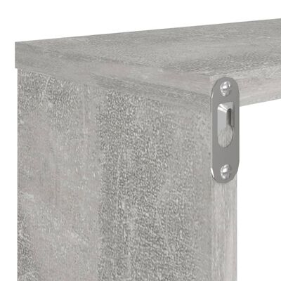 vidaXL Vegghyller kubeformet 6 stk betonggrå 80x15x26,5 cm sponplate