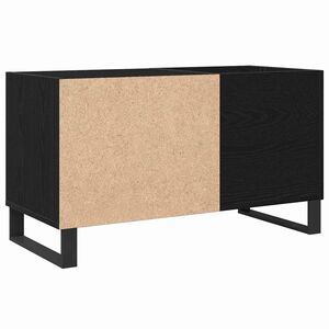 vidaXL Plateskap Svart Eik 85 x 38 x 48 cm Konstruert tre