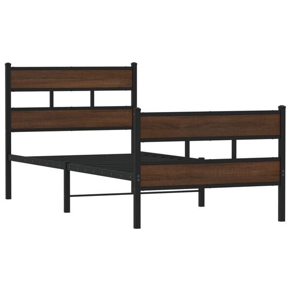 vidaXL Sengeramme uten madrass med hodegavl og fotgavl 100x190 cm