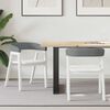 vidaXL Spisestoler 2 pcs Hvit 54 x 57 x 73 cm Solid Gummitre