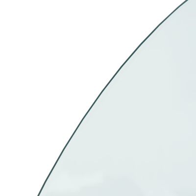 vidaXL Peis glassplate halvrund 1200x600 mm