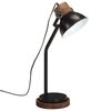vidaXL Skrivebordslampe 25 W svart 18x18x60 cm E27