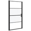 vidaXL Dusjd&oslash;r 100x178 cm halvfrostet herdet glass svart