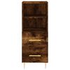 vidaXL Highboard r&oslash;kt eik 34,5x34x180 cm konstruert tre