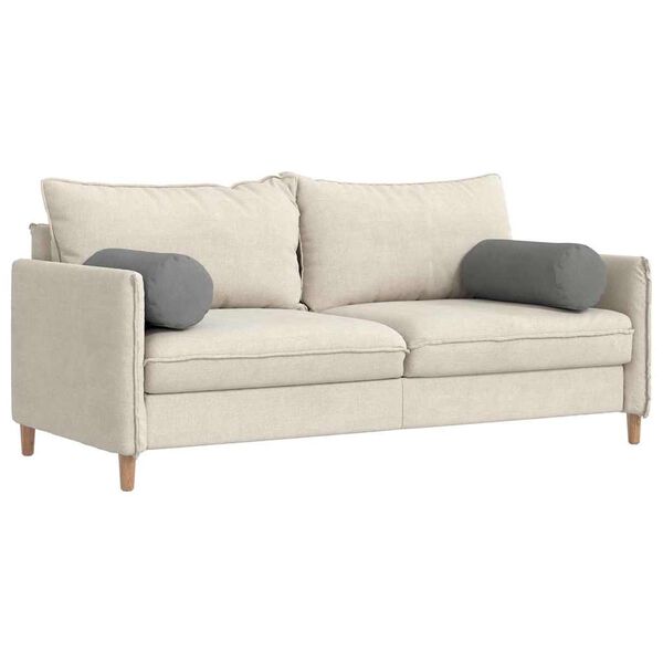 vidaXL Bolster puter 2 pcs Mørkegrå Ø 25 x 70 cm Mikrofiber stoff