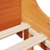 vidaXL Seng med bokhylle uten madrass voksbrun 75x190 cm heltre