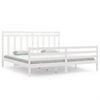 vidaXL Sengeramme hvit heltre 200x200 cm