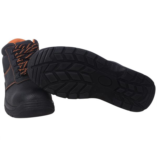 vidaXL Vernesko svart str 45 skinn