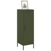 vidaXL Highboard olivengr&oslash;nn 36x39x113 cm st&aring;l