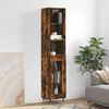vidaXL Highboard r&oslash;kt eik 34,5x34x180 cm konstruert tre