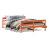 vidaXL Sengeramme uten madrass voksbrun 120x200 cm heltre furu