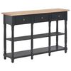 vidaXL Konsollbord svart 110x30x76 cm konstruert tre