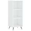 vidaXL Highboard h&oslash;yglans hvit 34,5x34x180 cm konstruert tre