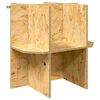 vidaXL Terrarium base Brun 50 x 50 x 50 cm OSB