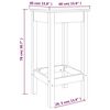 vidaXL Barstoler 2 stk 40x40x78 cm heltre furu