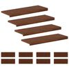 vidaXL Trinn 12 stk. 70 x 25 x 2 cm M&oslash;rk brun Massivt Eiketre