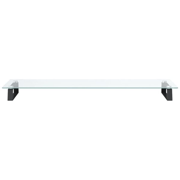 vidaXL Skjermstativ svart 100x35x8 cm herdet glass og metall