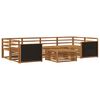 vidaXL Utend&oslash;rs sofa-sett 7 pcs Naturlig Solid akasietre