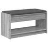 vidaXL Gangbenk Gr&aring; Sonoma 83 x 38 x 45 cm Konstruert treverk og stoff