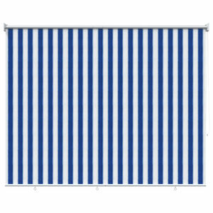 vidaXL Utend&oslash;rs Rullegardin 90% UV-blokk Bl&aring; og hvit stripe HDPE