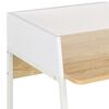 vidaXL Skrivebord hvit og eik 90x60x88 cm