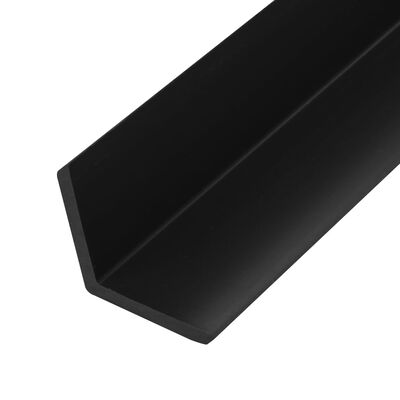 vidaXL Vinkellister for terrassebord 5 stk WPC 170 cm svart
