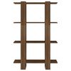 vidaXL Bokhylle/romdeler brun eik 80x30x123,5 cm