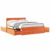 vidaXL Sengeramme uten madrass voksbrun 140x190 cm heltre furu