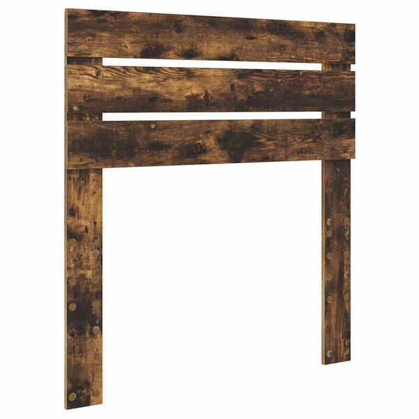 vidaXL Hodegavl med hodegjerde Røkt eik 75 cm Konstruert tre