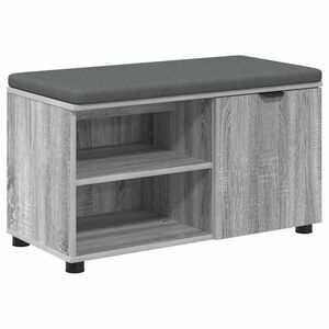 vidaXL Gangbenk Gr&aring; Sonoma 80 x 38 x 46 cm Konstruert treverk og stoff