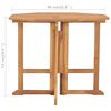 vidaXL Sammenleggbart hagebord 90x90x75 cm heltre teak