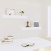 vidaXL Vegghyller 2 stk hvit 50x12x9 cm heltre furu