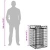 vidaXL Gabion hevet seng s&oslash;lv 50 x 50 x 80 cm Galvanisert St&aring;l