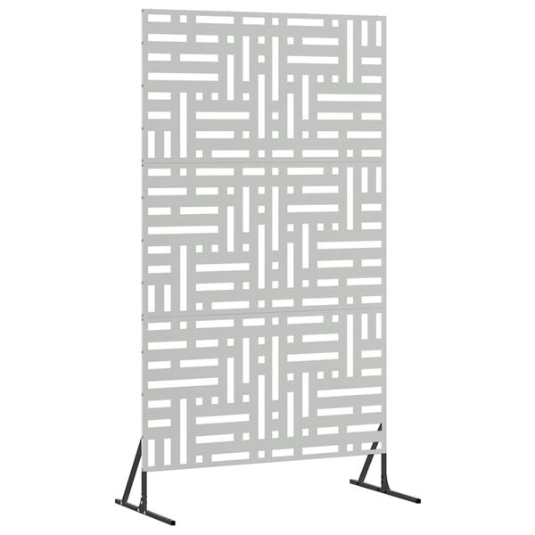 vidaXL Personvernsvegg Gr&aring; 100 x 50 x 180 cm St&aring;l