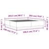 vidaXL Sengeramme med LED-lys betonggr&aring; 200x200 cm konstruert tre