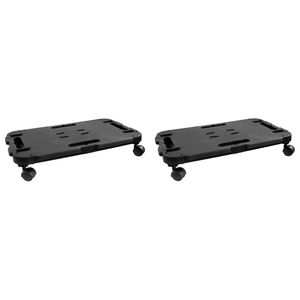 vidaXL Transportvogner 2 stk svart polypropylen 200 kg
