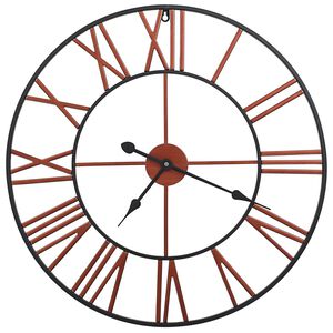 vidaXL Veggklokke metall 58 cm r&oslash;d