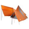 vidaXL Tipi telt med tak Gr&aring; og Oransje 510 x 690 x 330 cm taft