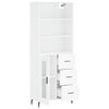 vidaXL Highboard hvit 69,5x34x180 cm konstruert tre