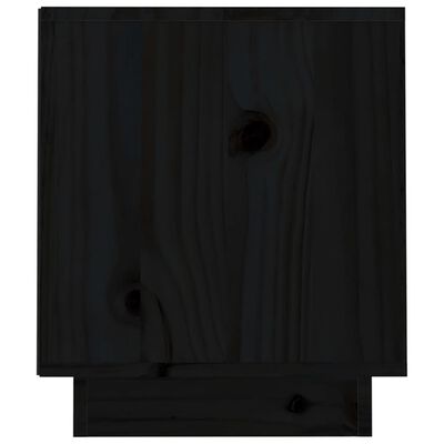vidaXL TV-benk svart 70x34x40 cm heltre furu