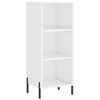 vidaXL Skjenk h&oslash;yglans hvit 34,5x32,5x90 cm konstruert tre
