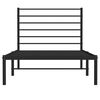 vidaXL Sengeramme i metall med hodegavl svart 107x203 cm