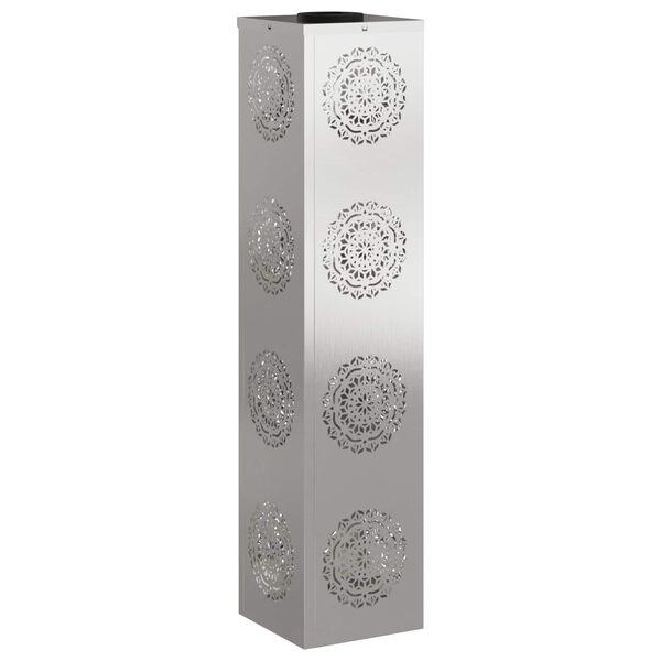 vidaXL Solenergi LED stibelys 2 pcs s&oslash;lv Rustfritt St&aring;l