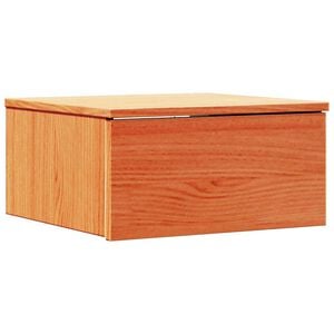 vidaXL Nattbord med skuff Vokset Brun 37 x 35 x 18,5 cm Heltre furu